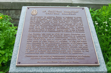 Le chateau Ramezay sign montreal canada