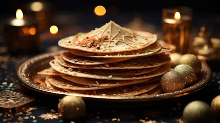 Eid El Fitr Congratulation, Muslim Lesser Holiday Traditional Cookies 