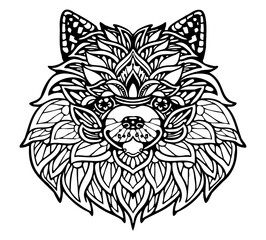 Fototapeta premium Pomeranian Mandala Tattoo 