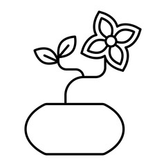 Flower icon. outline icon