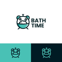 bath time logo vector