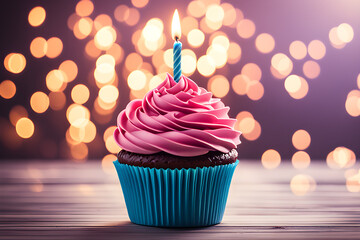 cupcake with candles