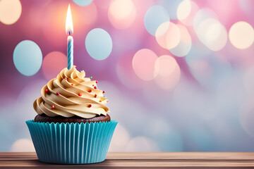 cupcake with candle