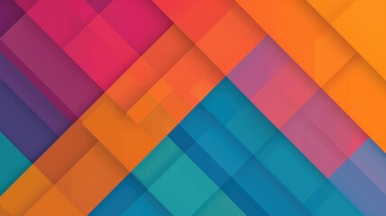 Fototapeta premium Ultra-sharp image of vibrant overlapping translucent geometric shapes in a dynamic abstract pattern with bold colors.