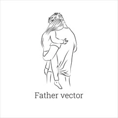Father vector Father silhouette vector Father silhouette vector illustration