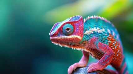 Chameleon Blending into Surroundings