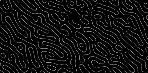 Fototapeta premium Abstract seamless turing pattern minimal organic geometric black background. white stock line abstract pattern Transparent monochrome striped texture, seamless pattern, modern stylish texture.