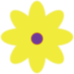 Y2K Blurred flower isolated illustration