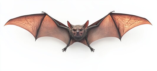 A realistic rubber bat with outstretched wings
