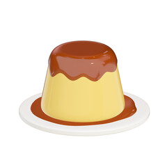 Caramel pudding dessert with soft caramel.