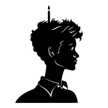 recommend clip art: Birthday silhouette vector illustration
