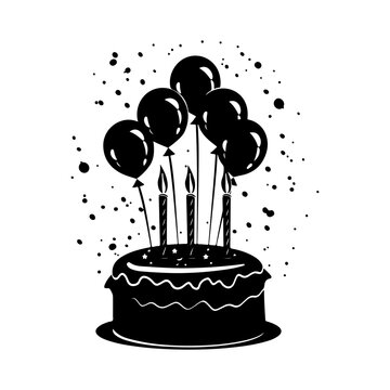recommend clip art: Birthday silhouette vector illustration