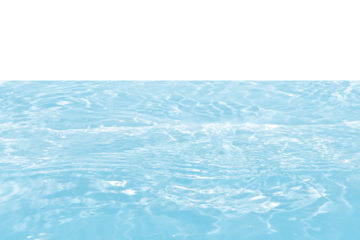 Blue water with ripples on the surface. Defocus blurred transparent blue colored clear calm water surface texture with splashes and bubbles. Water waves with shining pattern texture background.