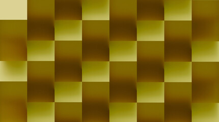 Abstract background illustration on yellow color. Abstract square texture background. Yellow abstract square design pattern background. Seamless geometric pattern with cubes.