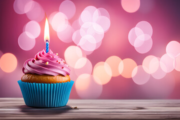 cupcake with candle