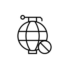 grenade line icon
