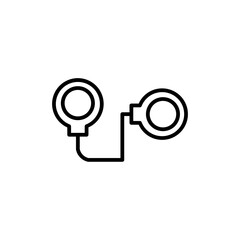 handcuffs line icon
