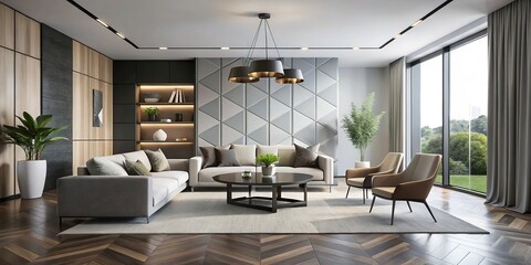 A design philosophy that embodies crispness, single-colored simplicity, and sophisticated geometry, stripped of unnecessary elements to showcase elegance and refinement.