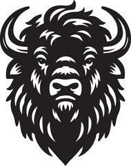 Bison vector illustration silhouette