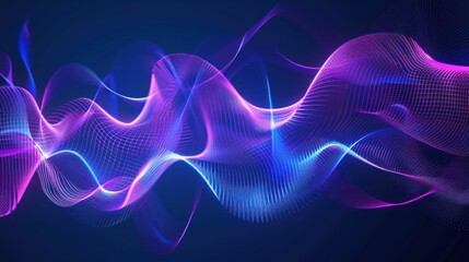 Fototapeta premium Abstract Neon Wave Pattern
