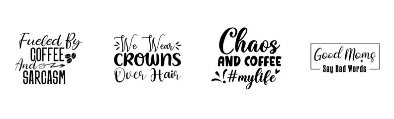 Simple Sarcastic Labels And Badges, Phrases Collection Vector Illustration for Packaging, T-Shirt Design, Newsletter