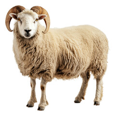 Fototapeta premium PNG A mature ram stands proudly in a bright setting