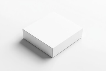Fototapeta premium Slide Box Mockup. Square Design for Package Presentation with Blank White Template