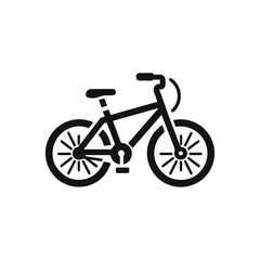 Fototapeta premium Bicycle Illustration Sleek Black Bike on White Background, Ideal for Cycling and Transportation Concepts
