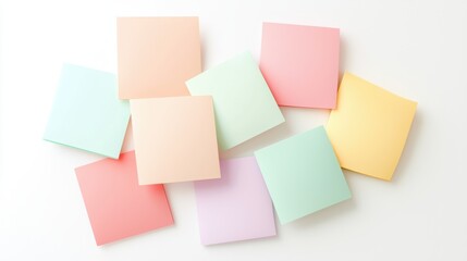 Set of memo notes with inspirational quotes, cute fonts, isolated on white background, 3D illustration