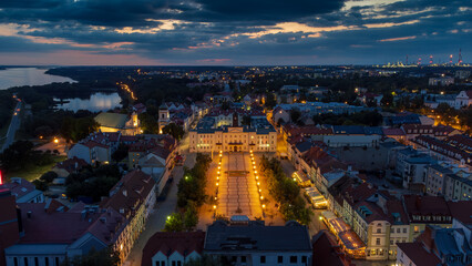 Płockie miasto nocą 