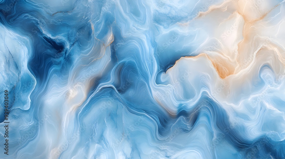 Poster swirling fluid dynamics of colorful abstract shapes and patterns