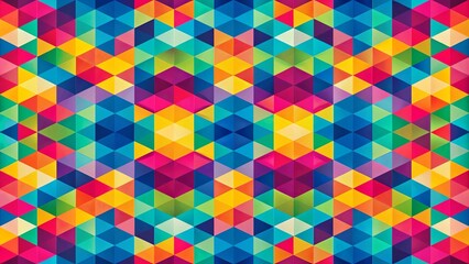 Colorful and abstract geometric pattern background with vibrant colored shapes