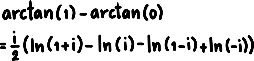 euler's identity formulas hand drawing