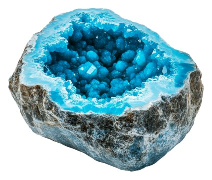 PNG Beautiful blue crystal formation