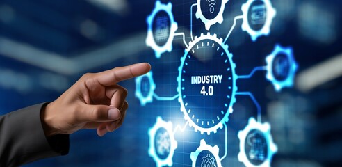 Smart factory and industry 4.0. Internet of things (IoT) concept.