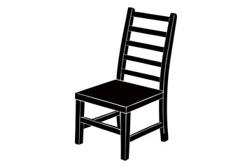 Creative Chair and Bench Silhouette Vector Art Illustration 