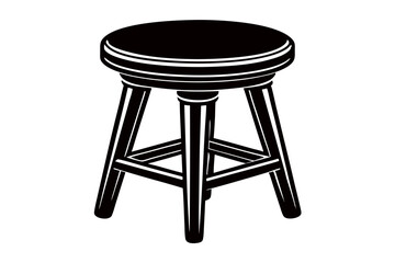 Creative Chair and Bench Silhouette Vector Art Illustration 