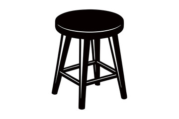 Creative Chair and Bench Silhouette Vector Art Illustration 