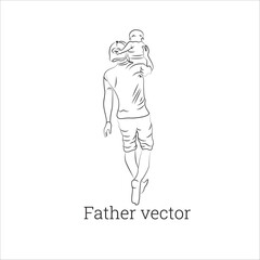 Father vector Father silhouette vector Father silhouette vector illustration