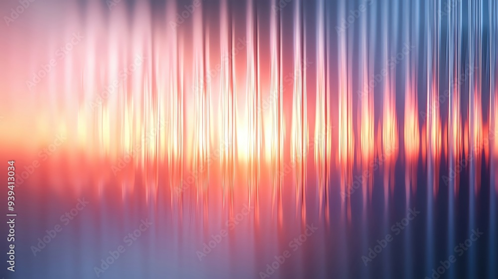 Poster captivating abstract image featuring vibrant colors and smooth texture, resembling a sunset reflecte