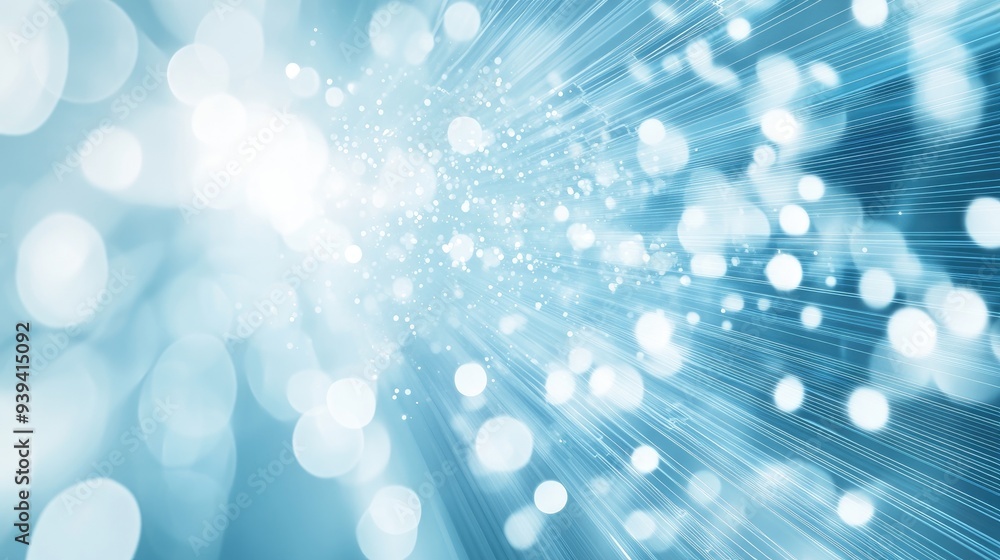 Aufkleber sign of a computer processing data on a vibrant white-light blue backdrop, dynamic and full of energ