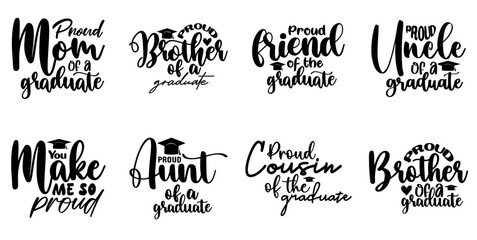 Vibrant Graduation Quotes, Labels And Badges Pack Vector Illustration for Announcement, Banner, Mug Design