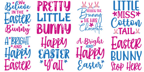 Simple Easter Labels And Badges, Calligraphic Lettering Collection Vector Illustration for Packaging, Printable, Vouchers