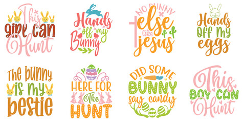 Cute Easter Labels And Badges, Phrases Collection Vector Illustration for Holiday Cards, Icon, Logo