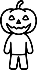 Halloween Pumpkin Icon Line1