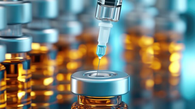 Botox Vial. Cosmetic Beauty Product in Close-up with Dripped Collagen