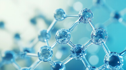 Background with molecules. research, biology, technology.