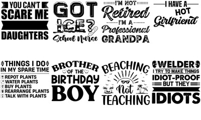 Elegant Mom And Dad Quotes, Invitation Bundle Vector Illustration for Banner, Stationery, Sticker