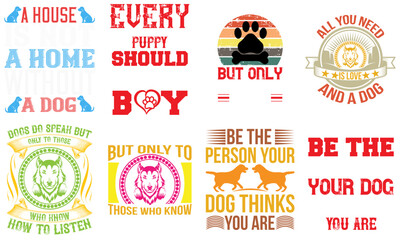 Fototapeta premium Cute Dog Invitation, Calligraphy Collection Vector Illustration for Vouchers, Sticker, Mug Design