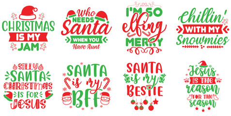 Creative Christmas Quotes, Calligraphic Lettering Pack Vector Illustration for Magazine, Motion Graphics, Label